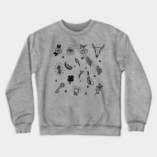 Old School Tattoo Pattern Drawing Crewneck Sweatshirt